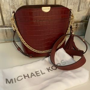 Michael Kors Crocodile Embossed Leather Bag